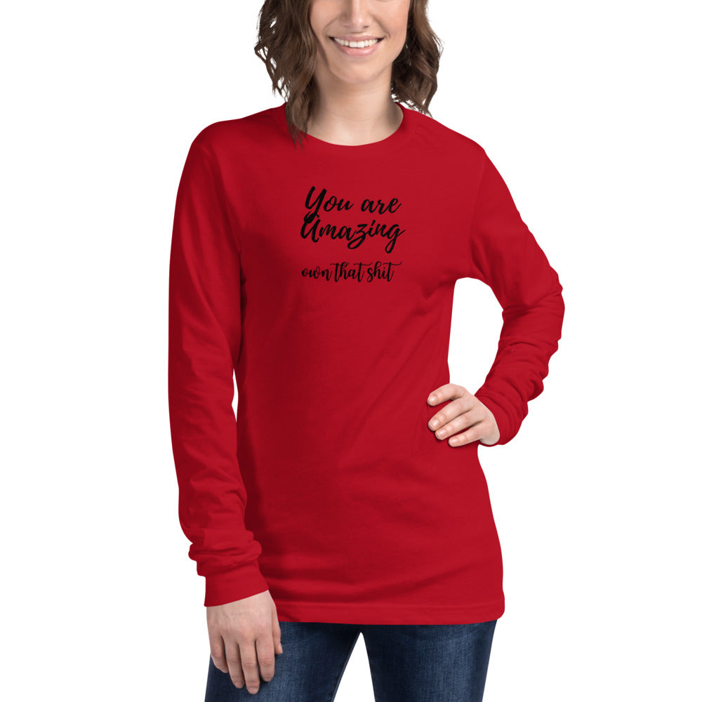 Lív - Lovely Red Heart With a Ribbon - Lv - Long Sleeve T-Shirt